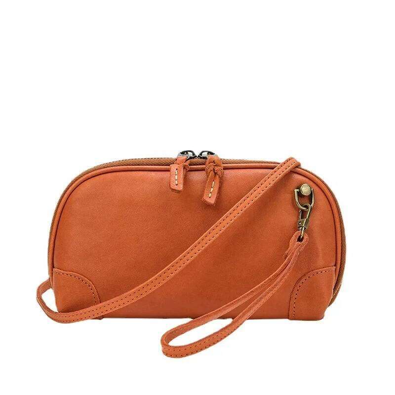Transmountain Genuine Handbag Women's Crossbody Soft Skin Plantation Leather Vintage Artistic Single Shoulder Bag