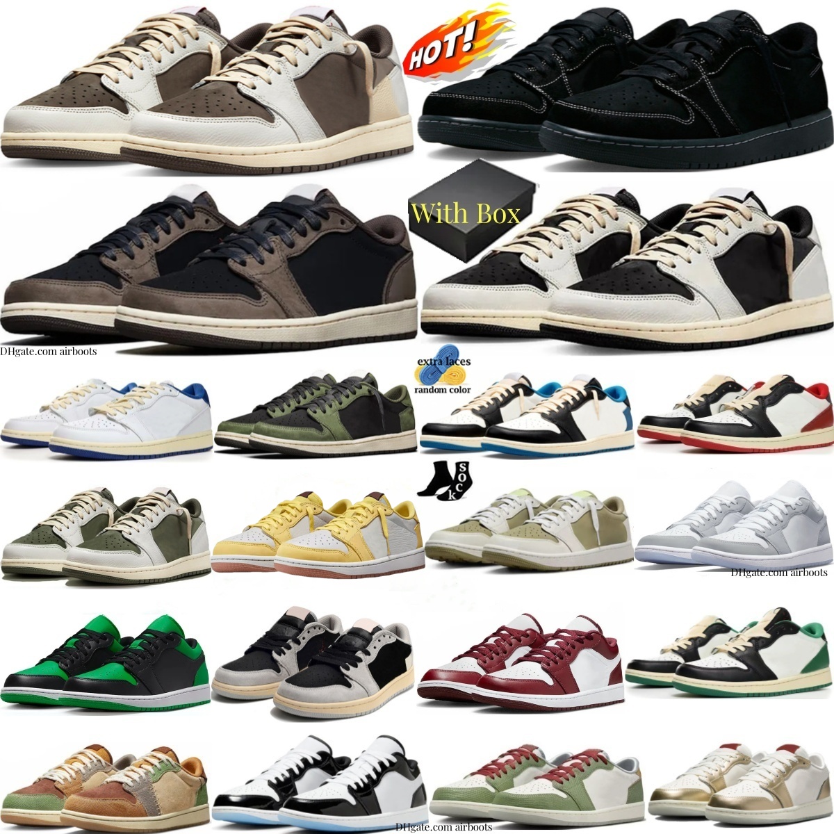 Basketball Low Shoes Reverse Mocha Canary Neutral Olive Black Fragment Wolf Grey Green Yellow UNC Triple White Red Fuchsia Brown Women Men Sneakers