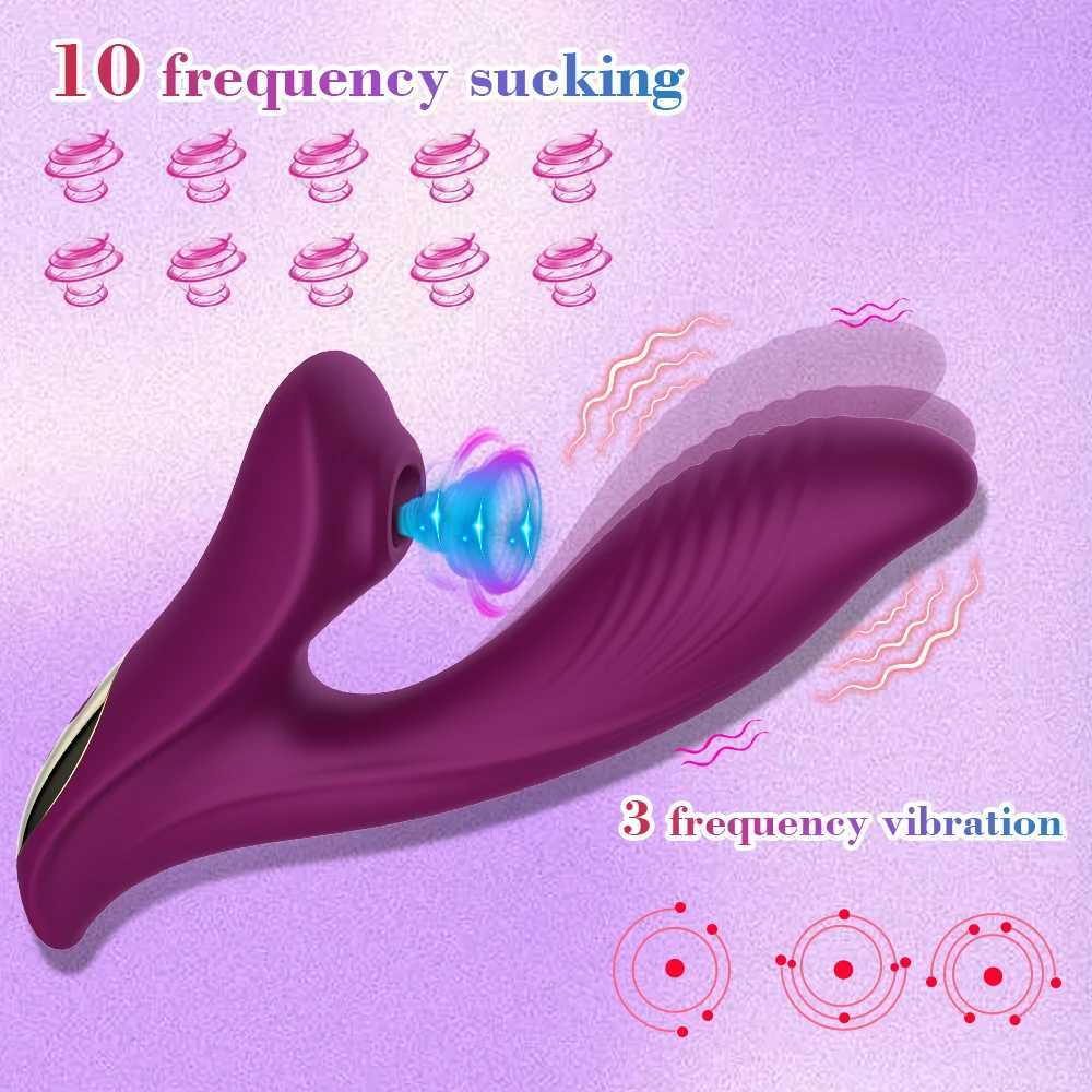 2 in 1 Sucking G-spot Vibrator for Women Clit Sucker Oral Sex Suction Clitoris Stimulation Female Masturbation Erotic Sex Toys W250618