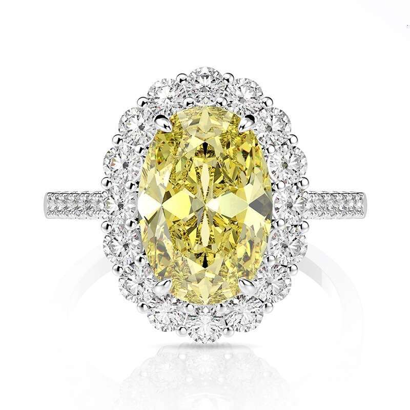 Hot Selling High Carbon Diamond Luxurious Pigeon Egg Zircon Women's Wedding Ring Fashion Jewelry