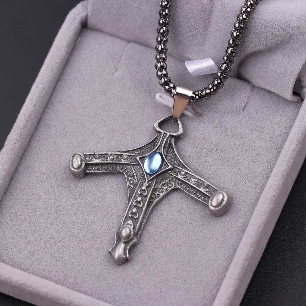 Game Bloodborne Jewelry Necklace Vintage Cross Necklace Pendants For Men Amulet Necklace Masculino Collar Wholesale W250618