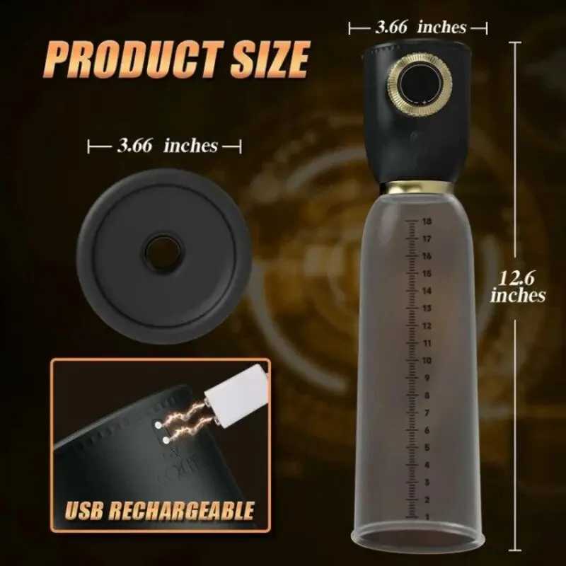 HESEKS Automatic Penis Pump 2 In 1 Stretching Vacuum Sucking Male Masturbation Cup Penis Enlargement Extender Sex Toys for Men W250618