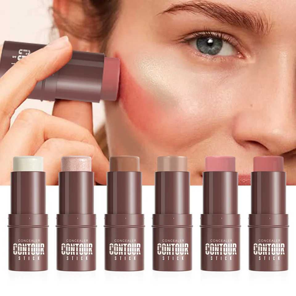 Natural Face Multi-Function Contour Highlighter Stick Waterproof Full Coverage for All Skin Tones Long-Lasting Matte Finish XJ250618