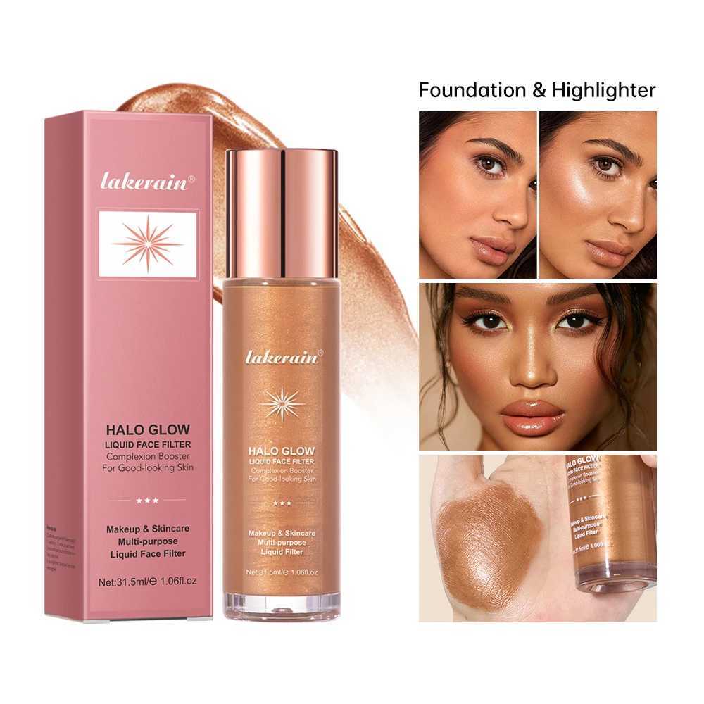 Hello Glow Liquid Filter Liquid Highlighter Face Contouring Pearlescent Makeup Brightener Bronzer Glow Body Face Contour Shimmer XJ250618
