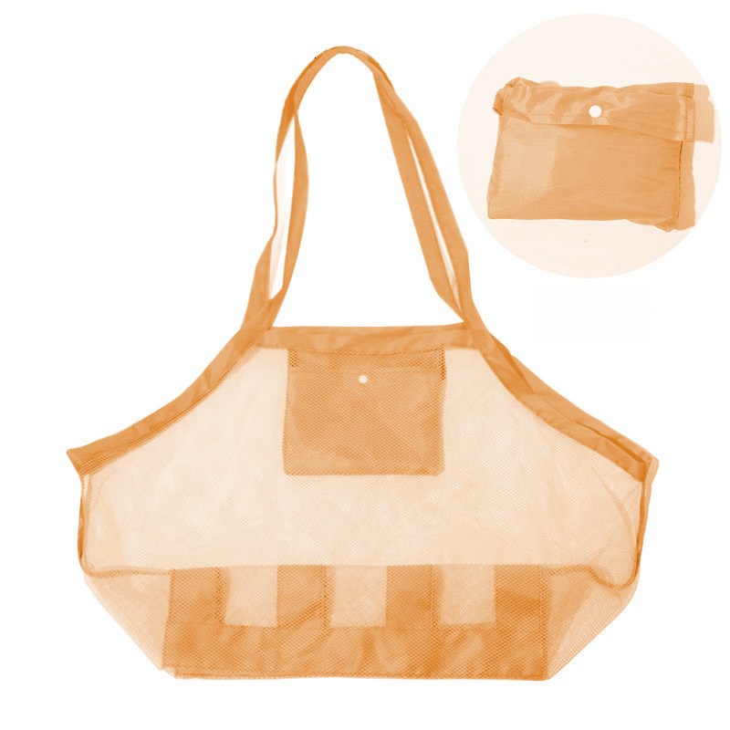 Large Outdoor Travel Folding Storage Tote Clothes Miscellaneous Toys Organizer Beach Mesh Bag