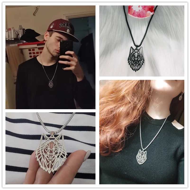 My shape Wolf Necklace for Men Women Stainless Steel Necklaces Mens chain Fashion Animal Male Necklace Punk Jewelry Boy Gifts W250618