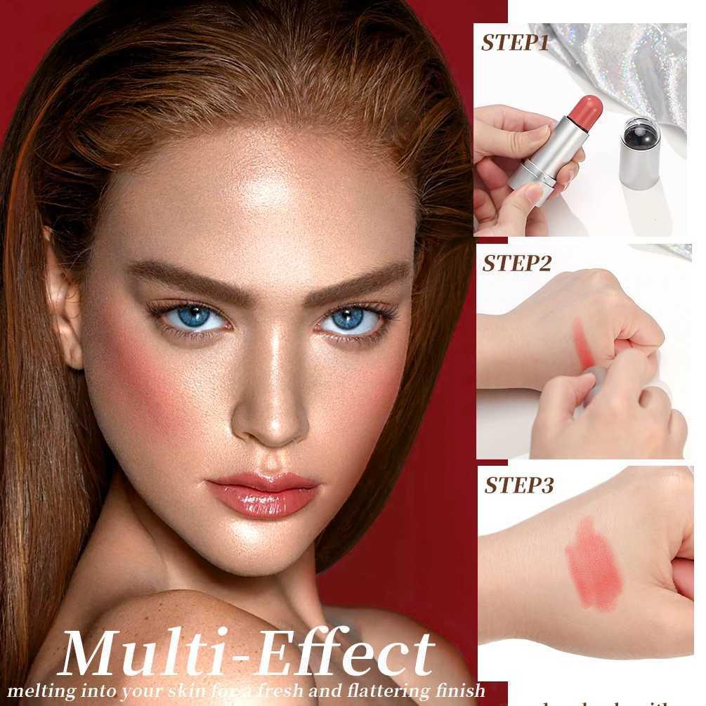 QIBEST Multifunctional Highlighter Bronzers Stick Naturally Brightening Face Rouge Cream Contour Highlight Blush Makeup For Face XJ250618