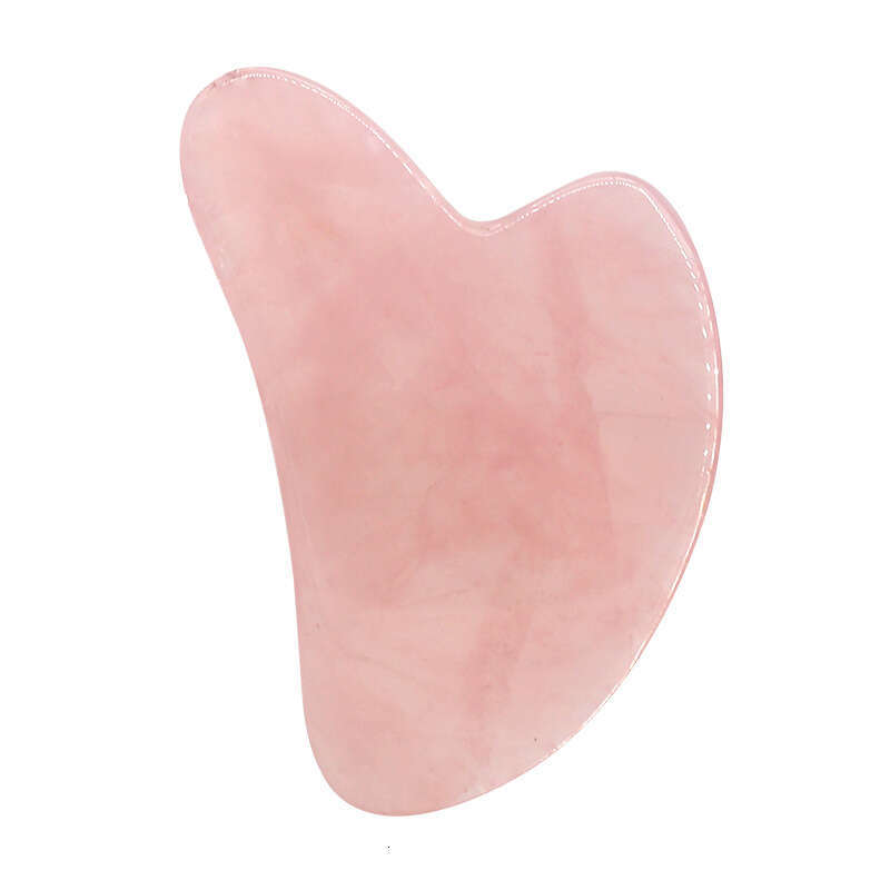 Rose Quartz Jade Guasha Board Pink Natural Stone Arts And Crafts Scraper Gua Sha Tools For Face Neck Back Body Acupuncture Pressure Therapy Tablero De