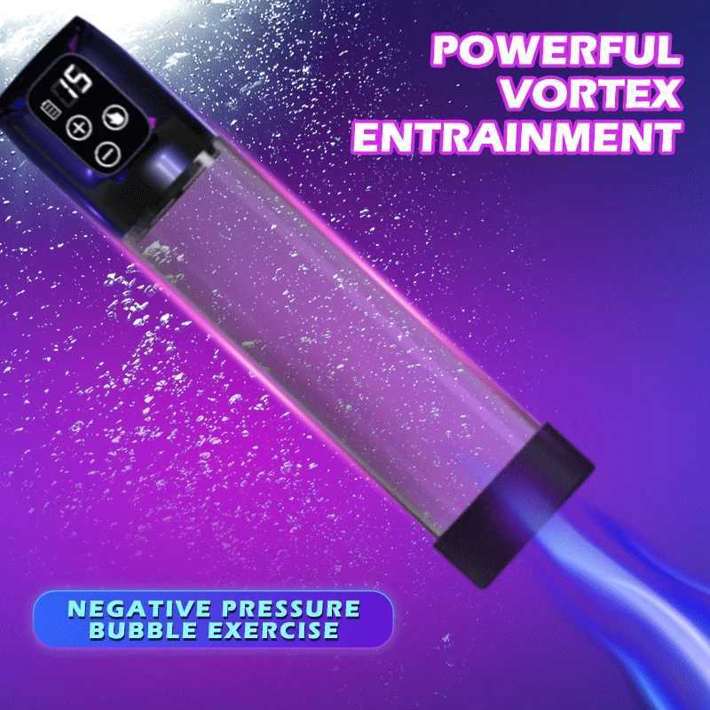 HESEKS Penis Extender Penis Vacuum Pump Male Electric Masturbator Bath Penis Pump Massager Enlargement Enhancer Sex Toys for Men W250618