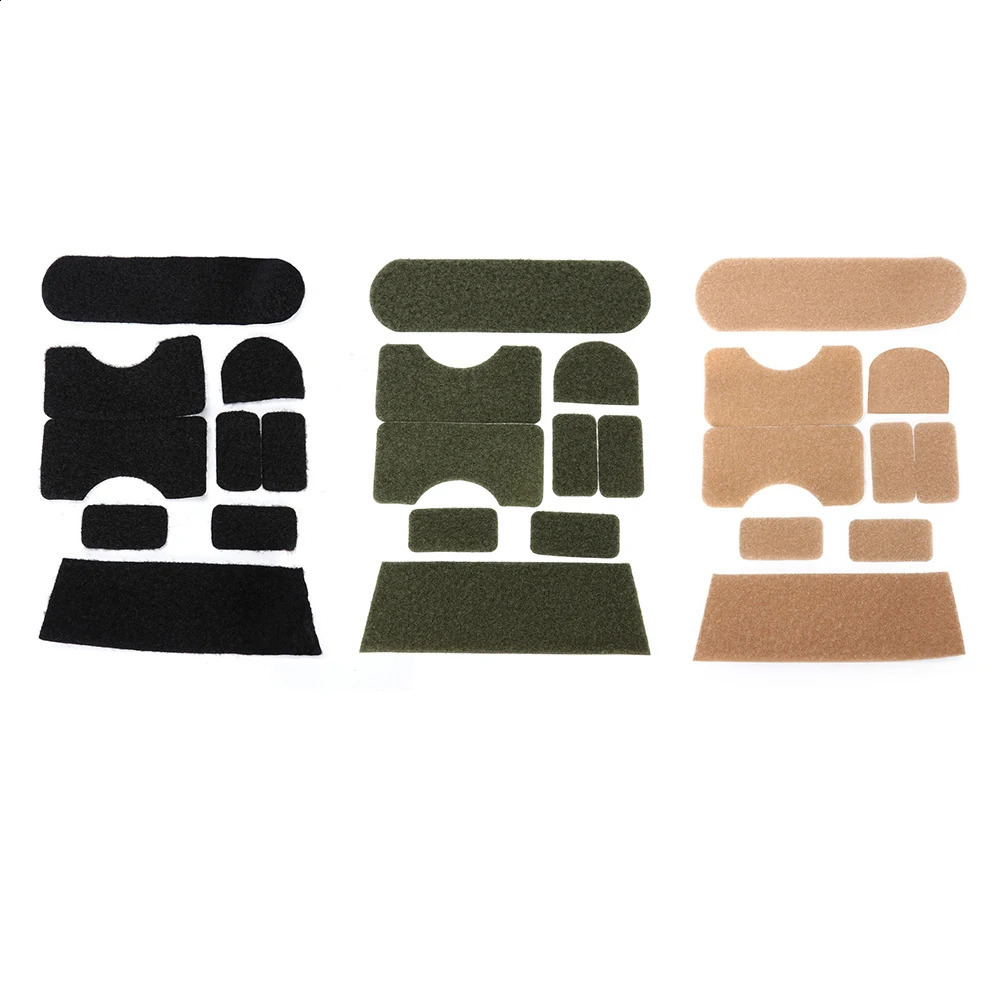 9pcsset Helmet Tape Cover Convenient Equipment Sticky Fastener Accessories Professional Patches Polyester 250611