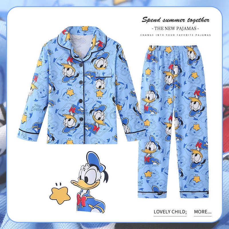 Sanrio Children Sleepwear Spring Autumn Kids Boy Girl Cartoon Cinnamoroll Full Print Long Sleeve Cardigan Set Teen Thin Lapel PajamasXJ250618XJ250618