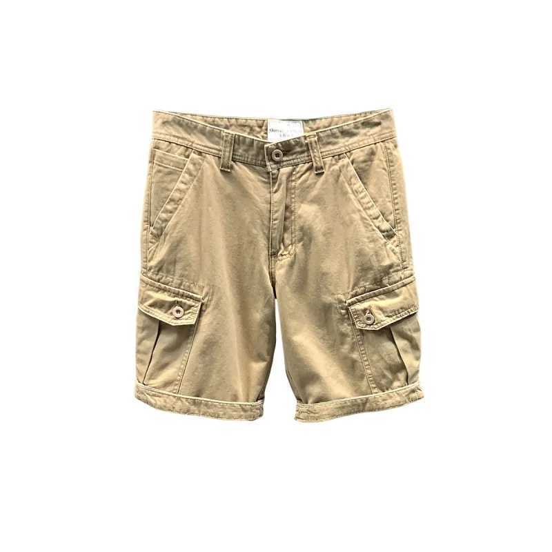 American High Street Multi-Pocket Pu Shuai Casual Overalls Pants Mens Summer Loose Sports Outdoor Pirate Shorts XJ250618