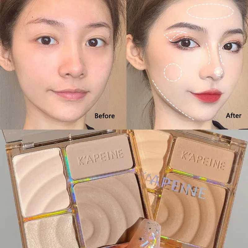 4 Colors Facial Highlighter Makeup Palette 3D Nose Shadow Cosmetics Matte Face Contouring Shadow Palette Face Beauty Makeup Tool XJ250618