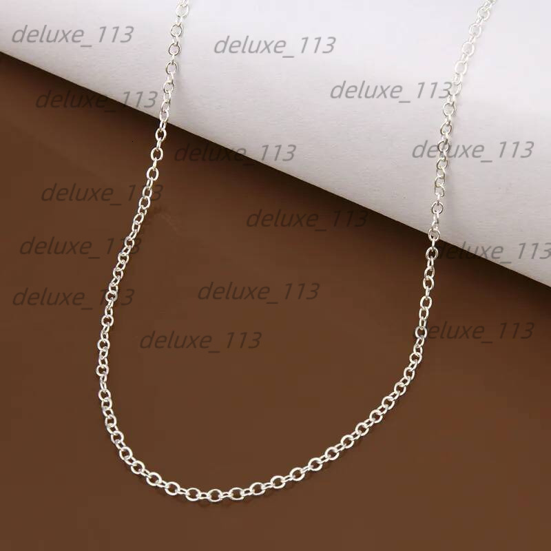 Chains Necklaces Pendants Jewelry Sterling Sier Plated Necklace Chain 16 18 20 22 24 1Mm Thin Box Bike Pendant For Women And Men Drop