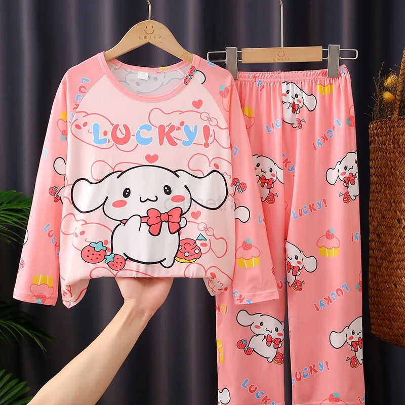 Sanrio Cute Cartoon Sanrio Children Pajama Sets Fashion Loose Soft Comfortable Nightwear Set Boys Girls Suitable For Autumn Winter XJ250618XJ250618