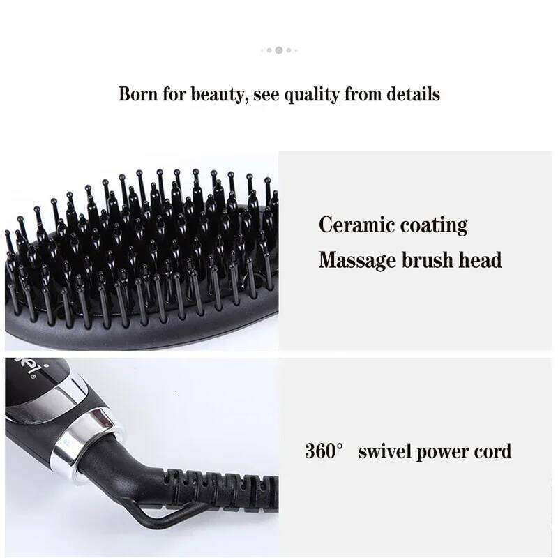 Electric Straightener Curler Wet Dry Use Hot Heating For Straight Hair Comb