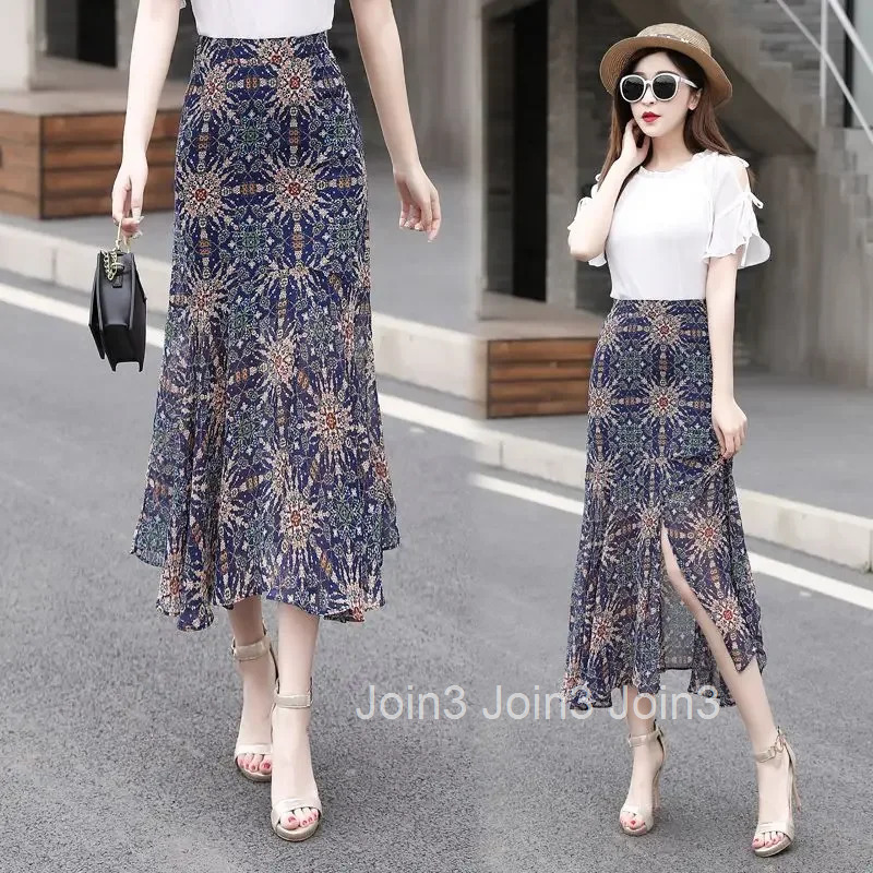 Woman Skirt Wrap with Slit Ruffle Tight High Waist Floral Casual Streetwear Harajuku Cheap Vintage Premium V Skirts for Women