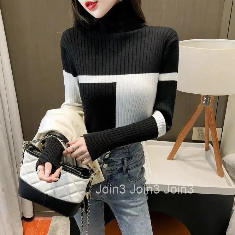 Turtleneck Hot Sale Winter Ladies Pullovers Fall Womens Knit Sweater Warm Wear To Work Original Elegant All Cheap Basic Top