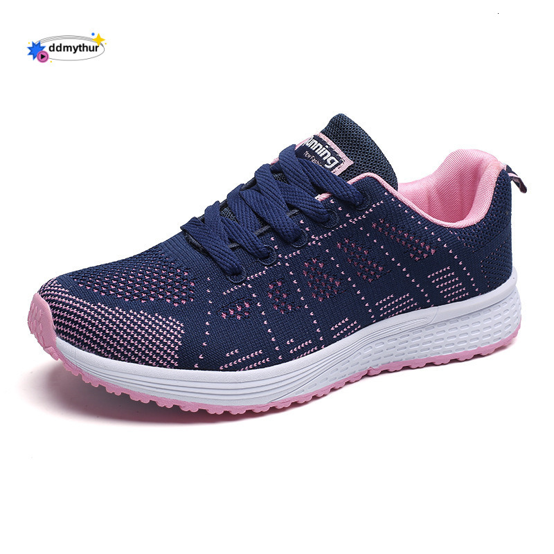 Women's Sports Flyknit Mesh Viscose Lightweight Round Toe Couple Running Casual Shoes for Men and Women ddmythur