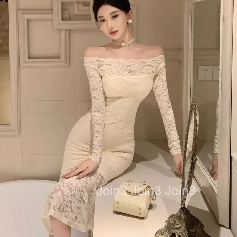 Tight Sexy Coquette Clothes Corset Bodycon Dresses for Women Y2k On Sale Clearance Full New Features of Woman Long Sleeve Dress
