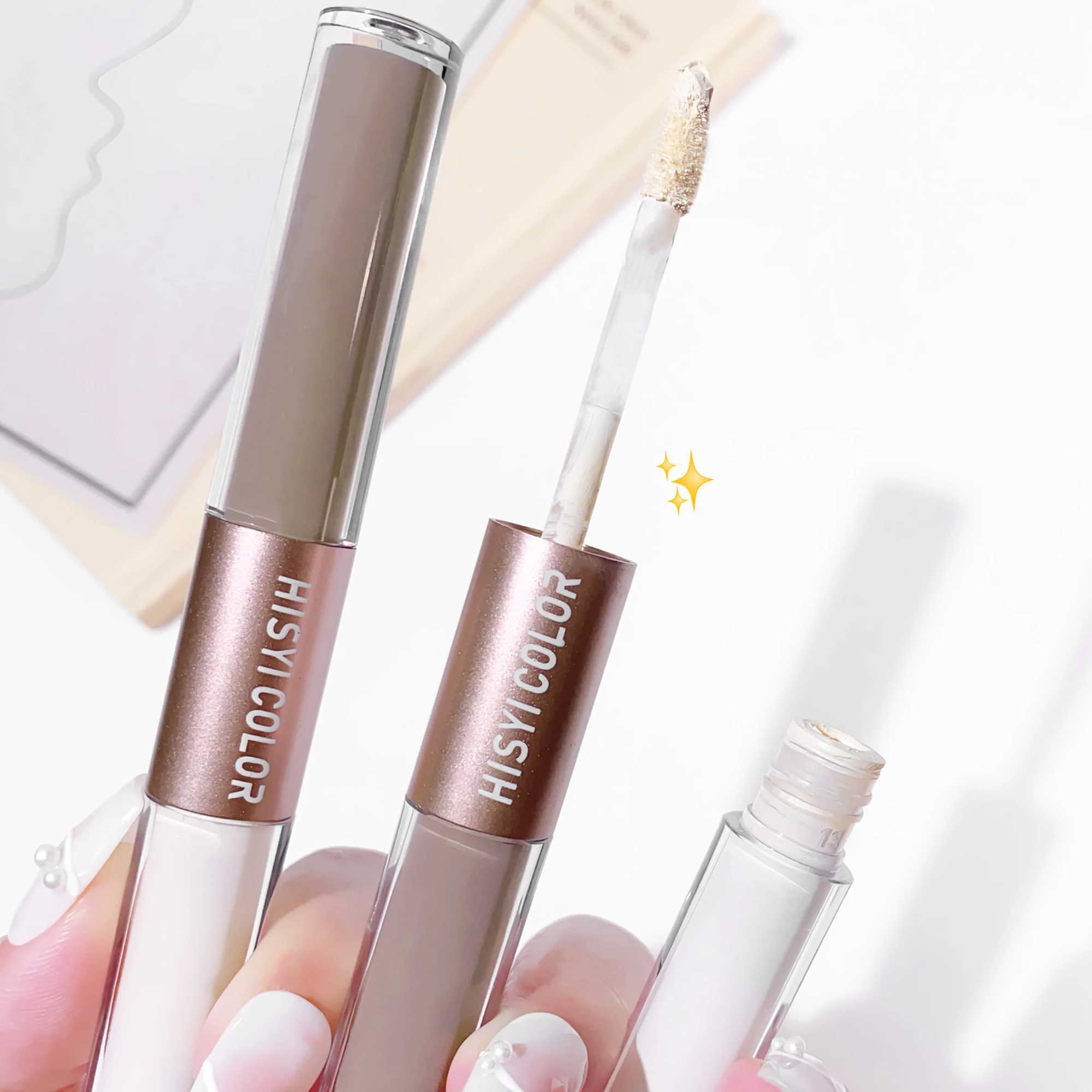 Dual-Ended Highlighter Stick Makeup Natural Glow Contour Sweat-Proof Easy to Blend XJ250618