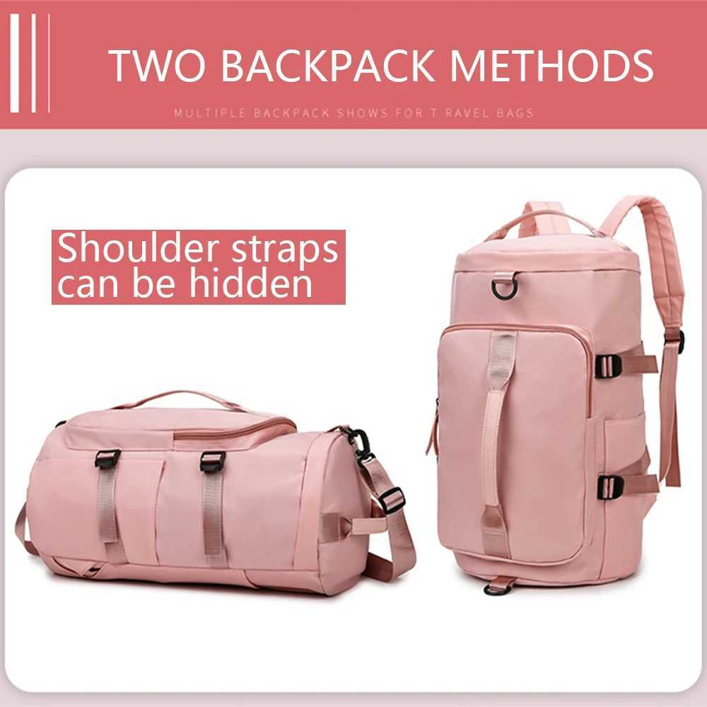 Large Capacity Storage Bag Travel Bag Tote Carry On Duffel Luggage Waterproof Backpack Handbag Oxford Shoulder Women-ll W250618