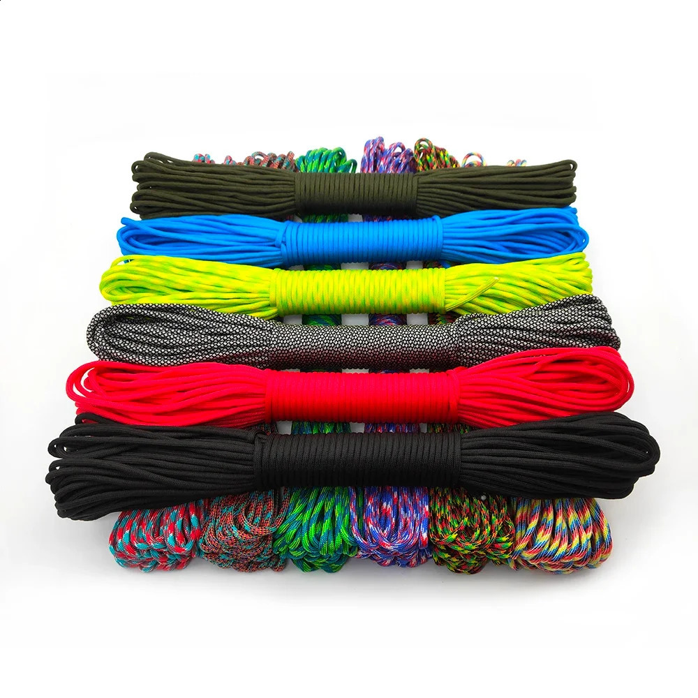 Dia4mm 9 stand Cores Paracord for Survival Parachute Cord Lanyard Camping Climbing Rope Hiking Clothesline 250611