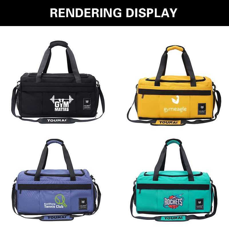 Customized large capacity single shoulder crossbody bag nylon waterproof travel bag basketball bag printed W250618