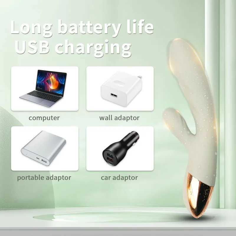 YUKUI Wosilicone Clitoral Vagina Stimulation Vibrator Girls Heating Rabbit Vibrator G Spot Massager Adults Sex 18+ Toys XJ250618