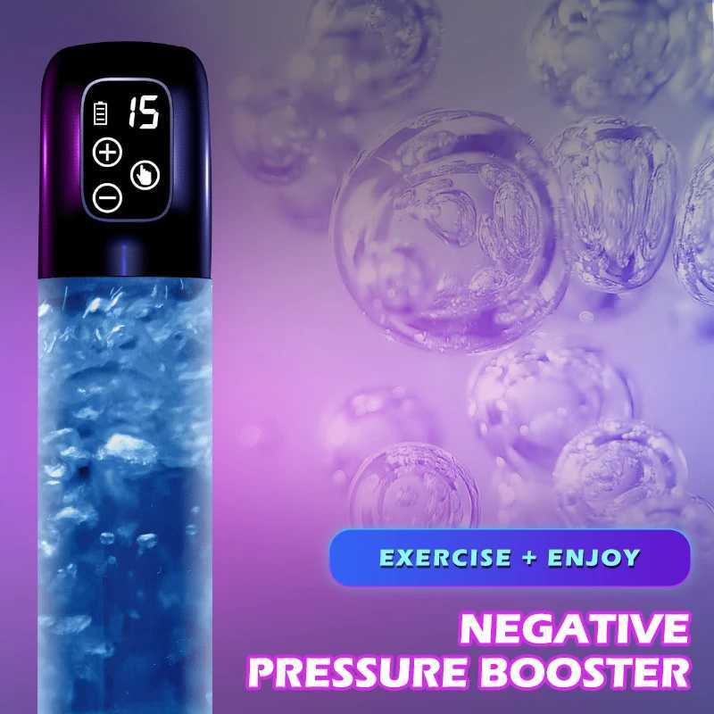HESEKS Penis Extender Penis Vacuum Pump Male Electric Masturbator Bath Penis Pump Massager Enlargement Enhancer Sex Toys for Men W250618