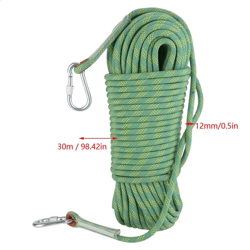 12mm 30m Outdoor Rock Climbing Escape Rope 12mm Diameter Safety Survival Cord 250617