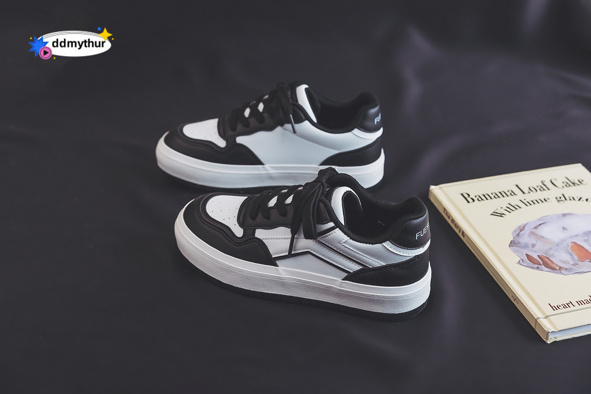 2024 Spring New Student Casual Lace-up Leather Panel Women White Shoes H1278 ddmythur
