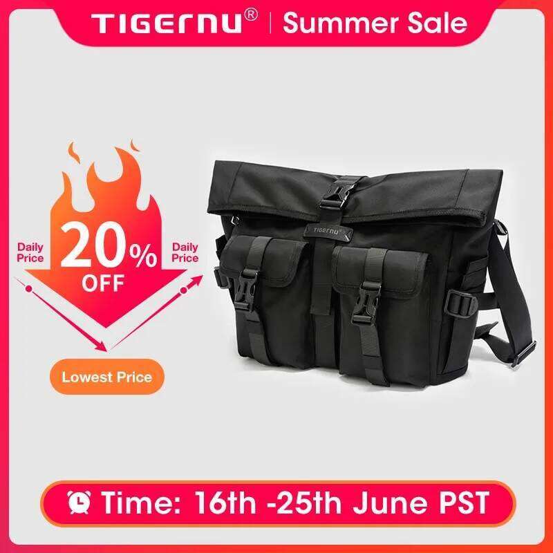 Tigernu 2025 Fashion Messenger Steeet Shoulder For 13.3inch Laptop Daily Commuting Crossbody Bag Outsoor Cycling