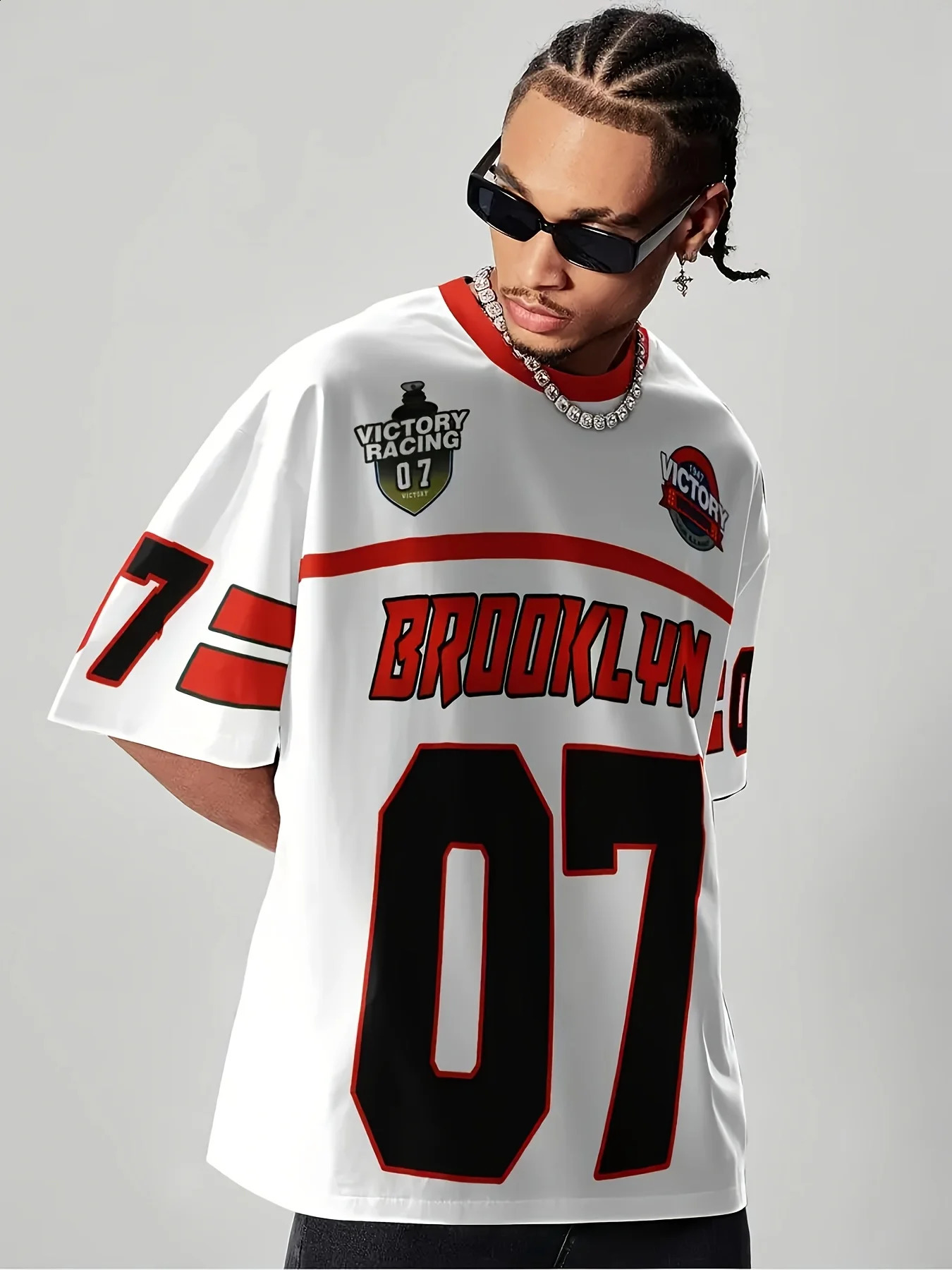 Summer 2025 mens Tshirt Casual breathable roundneck alphanumeric printed jersey polyester 250616