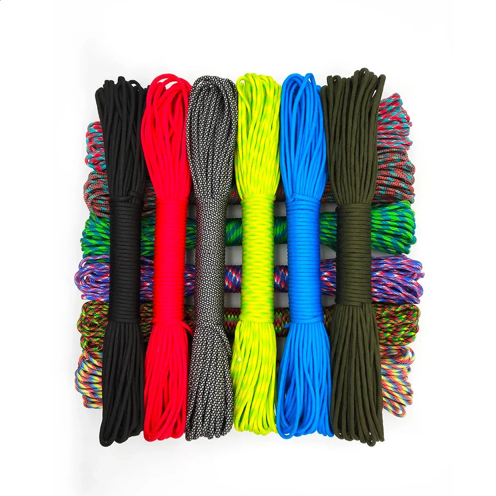 Dia4mm 9 stand Cores Paracord for Survival Parachute Cord Lanyard Camping Climbing Rope Hiking Clothesline 250611