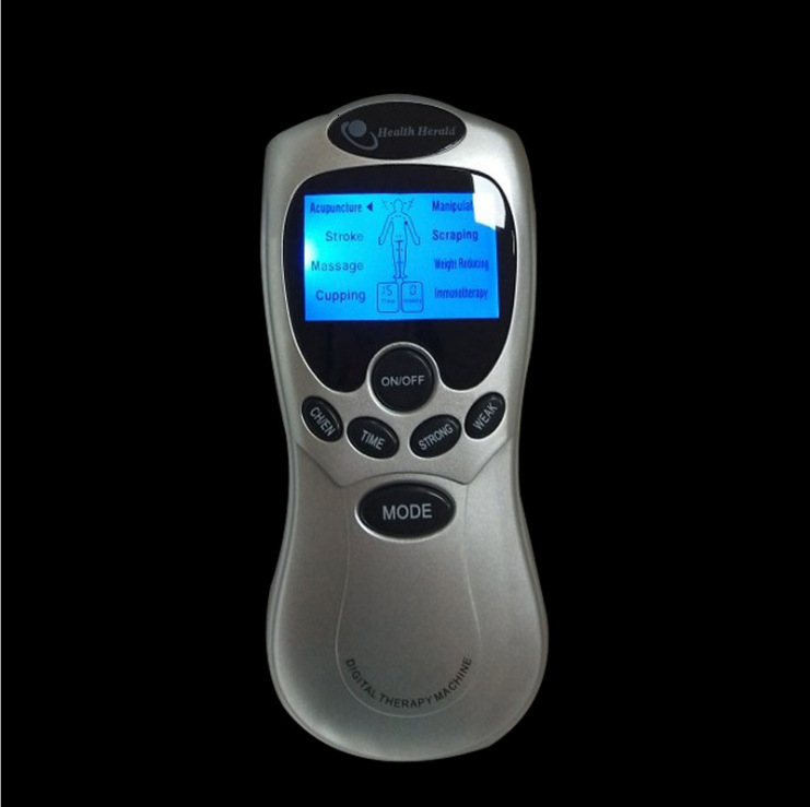 whole English key Dual input Electrical Stimulator Full Body Relax Muscle Massager,Pulse tens Acupuncture +20 pads LY191203