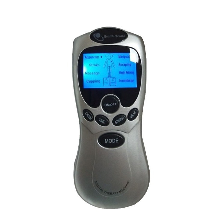 whole English key Dual input Electrical Stimulator Full Body Relax Muscle Massager,Pulse tens Acupuncture +20 pads LY191203