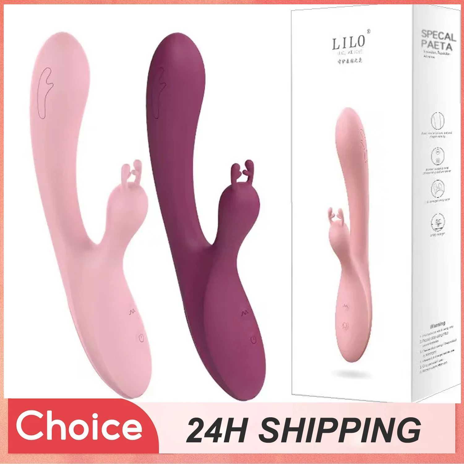 G Spot Rabbit Vibrator for Women Nipple Clitoris Stimulator Dildo Massager 2 in1 Adults Masturbator Female Sex Toy for AdultsXJ250618