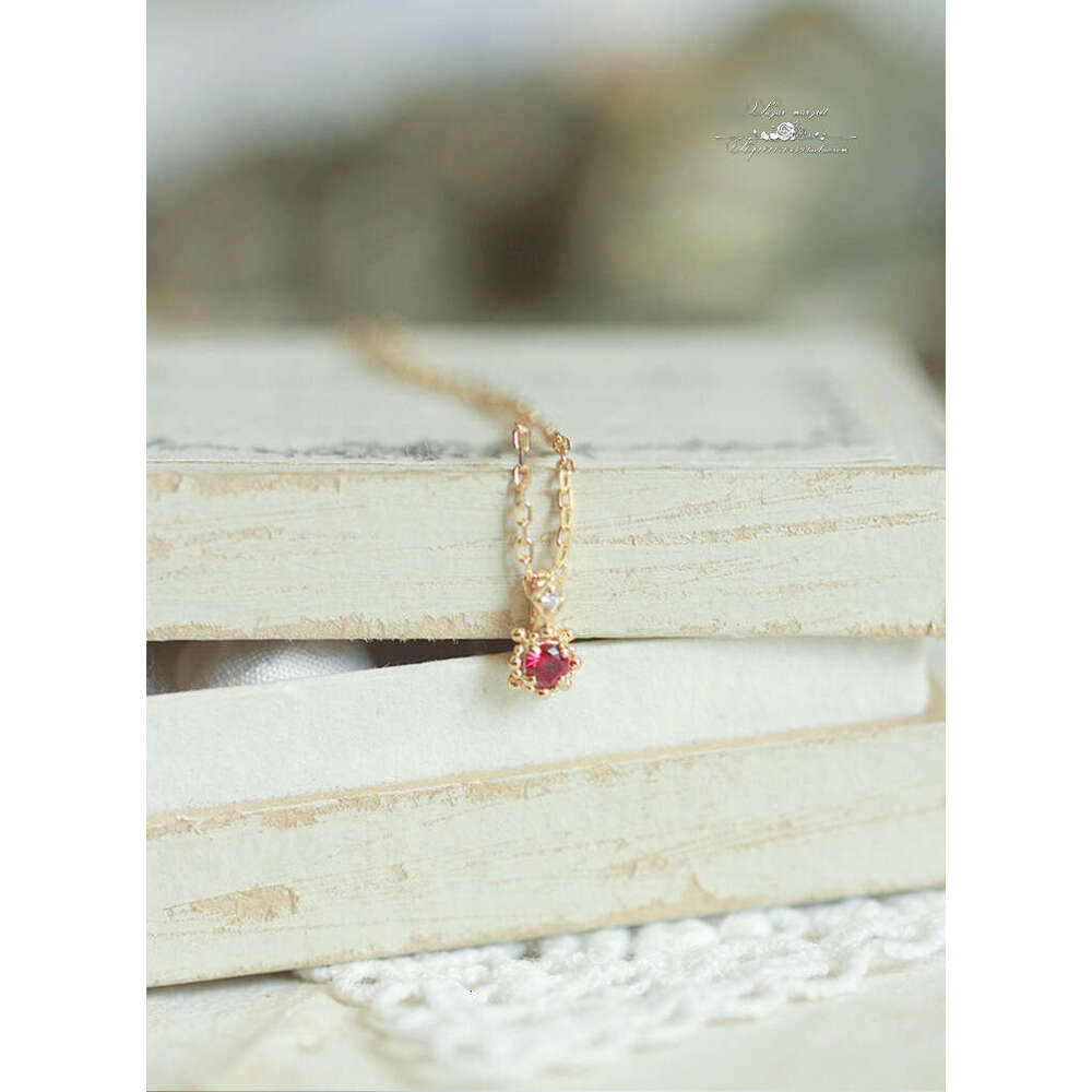 Cherry Dream Delicate and Elegant High-Quality Imitation Sweet Cultivated Red Light Luxury Ring Silver Needle Earrings