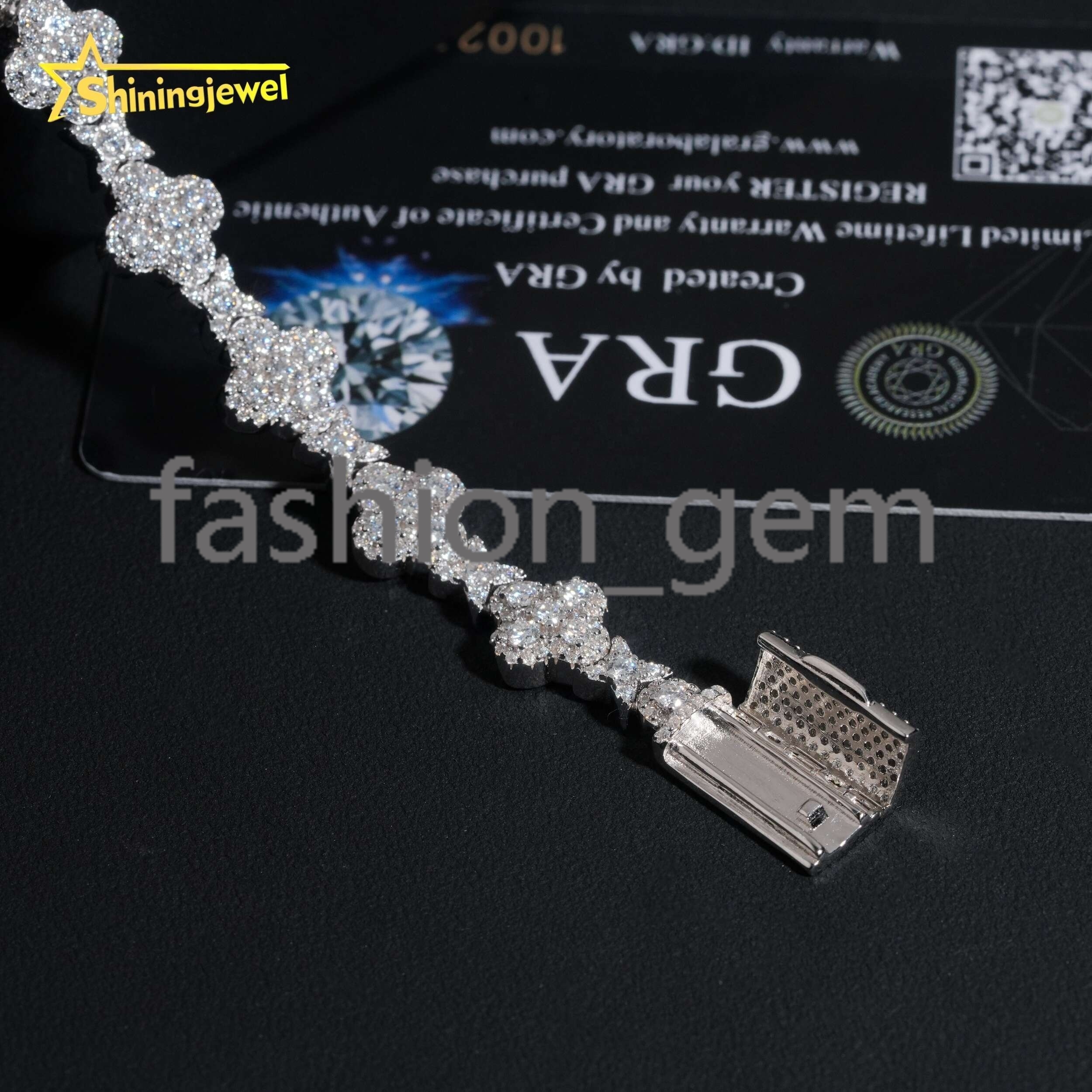 New Arrival Pass Diamond Tester 925 Silver Hip Hop Iced Out Cross Tennis VVS Moissanite Bracelet