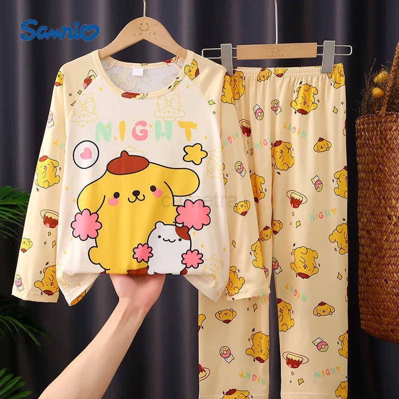 Sanrio Cute Cartoon Sanrio Children Pajama Sets Fashion Loose Soft Comfortable Nightwear Set Boys Girls Suitable For Autumn Winter XJ250618XJ250618