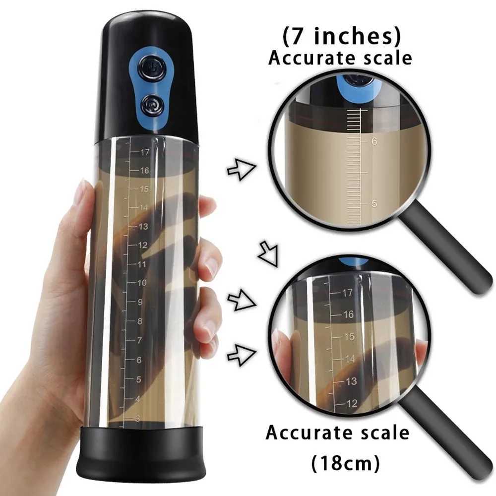 HESEKS Automatic Penis Vacuum Pump Men Male Masturbator Penis Enlargement Extend Pump Penis Enlarge Air Pressure Device W250618
