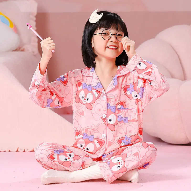 Sanrio Kawaii Sanrio Suitable Pajama Sets Textured Comfortable Sleepwear Set Breathable Skin Friendly Soft Print House Clothes Autumn XJ250618XJ250618