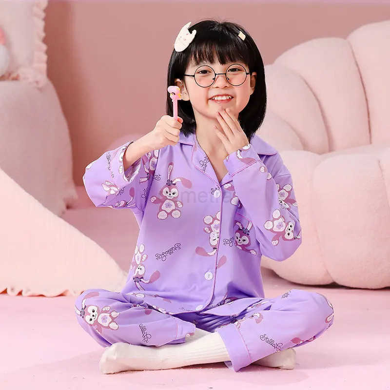 Sanrio Kawaii Sanrio Suitable Pajama Sets Textured Comfortable Sleepwear Set Breathable Skin Friendly Soft Print House Clothes Autumn XJ250618XJ250618