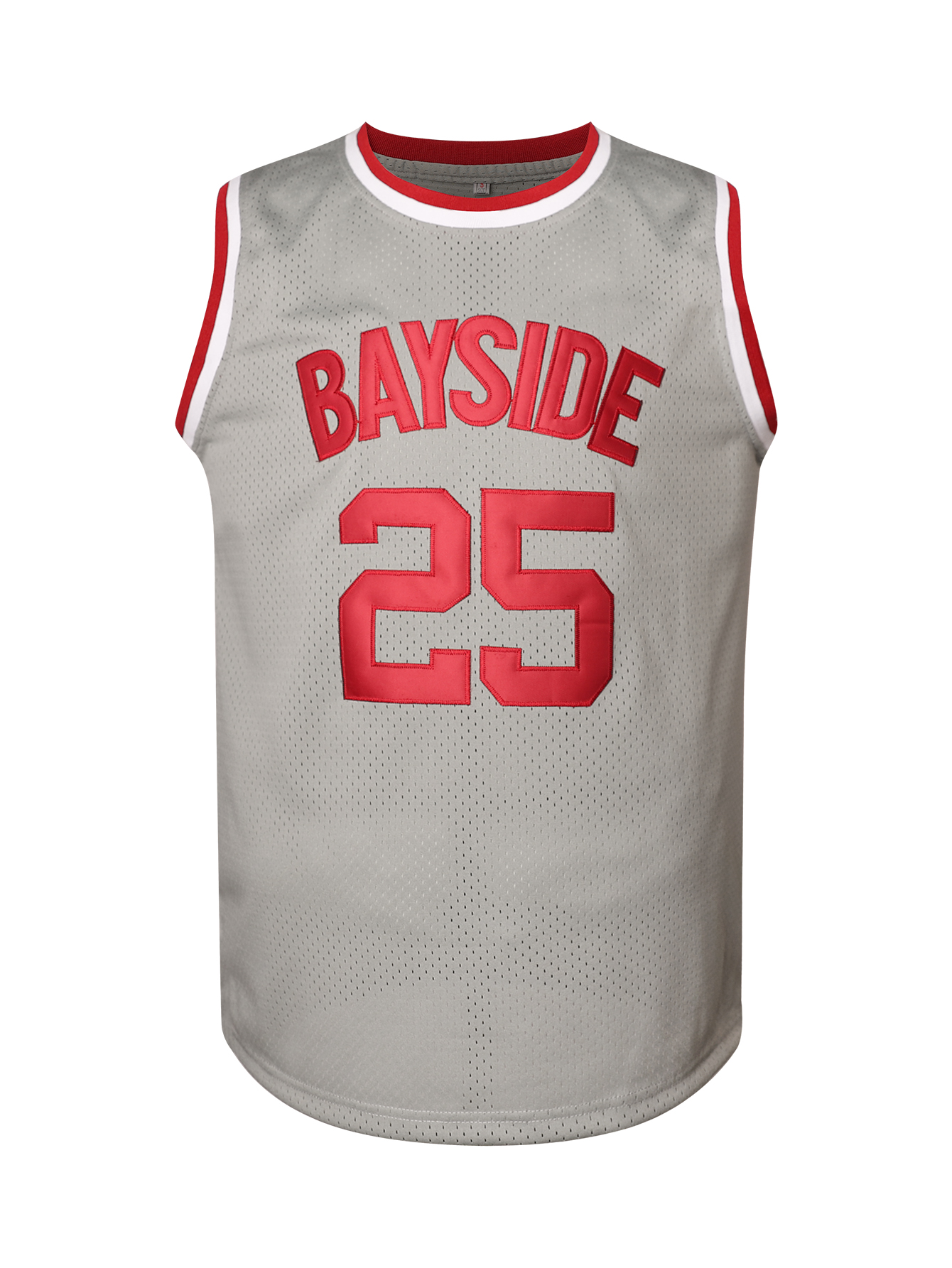 IN STOCK Saved by the Bell Zack Morris 25 Bayside Basketball jersey Retro Breathable V-neck Sleeveless Sports Training Uniform, Summer Party And Stree