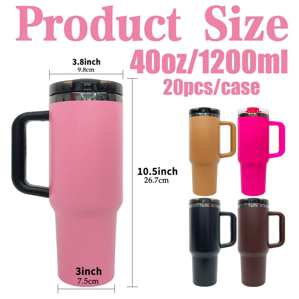 Ready to ship removable flip straw 40oz leak proof black plated underneath insulated mug 40oz double walled stainless steel bottle tumbler for laser e