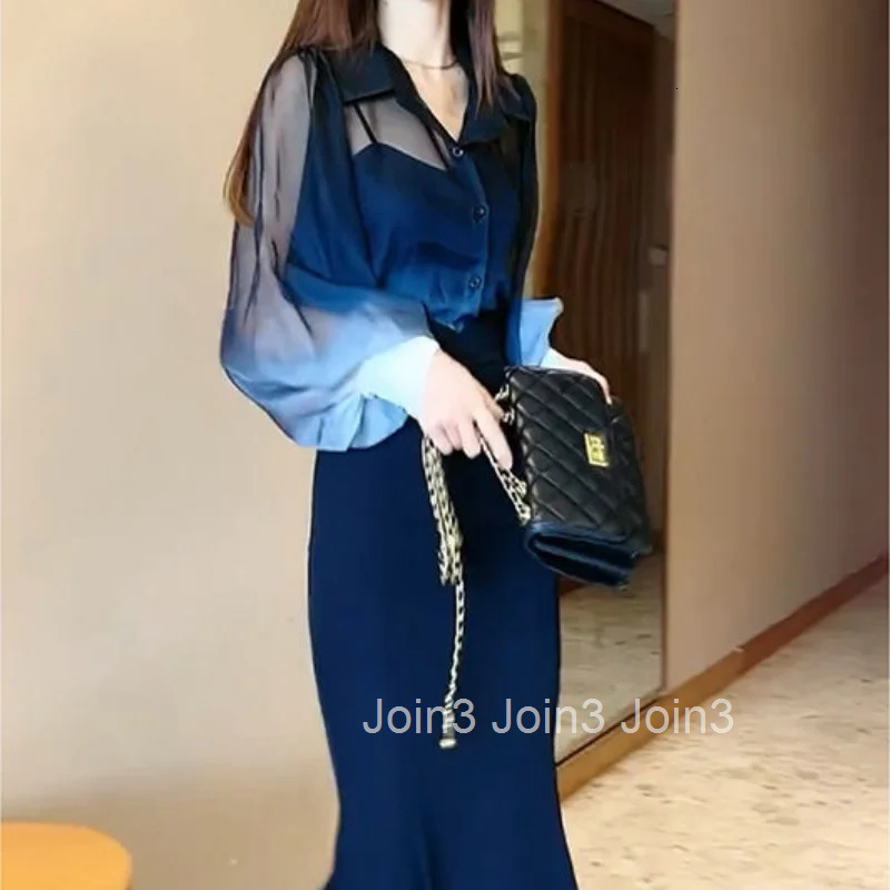 Long Sleeve Sexy Skirt Woman Outfit Commuting 2 Pieces Sets for Women Festival Y2k Clothes Clothing New Arrivals Trend 2025 Full