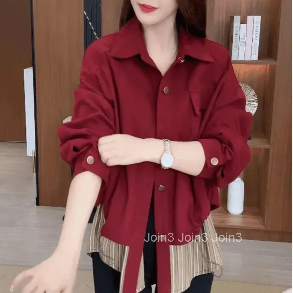 Womens Jackets Splicing Short Female Coat Loose Pretty Korean Style Reviews Clothes Casual Elegant Deals Cheap Youthful Offer