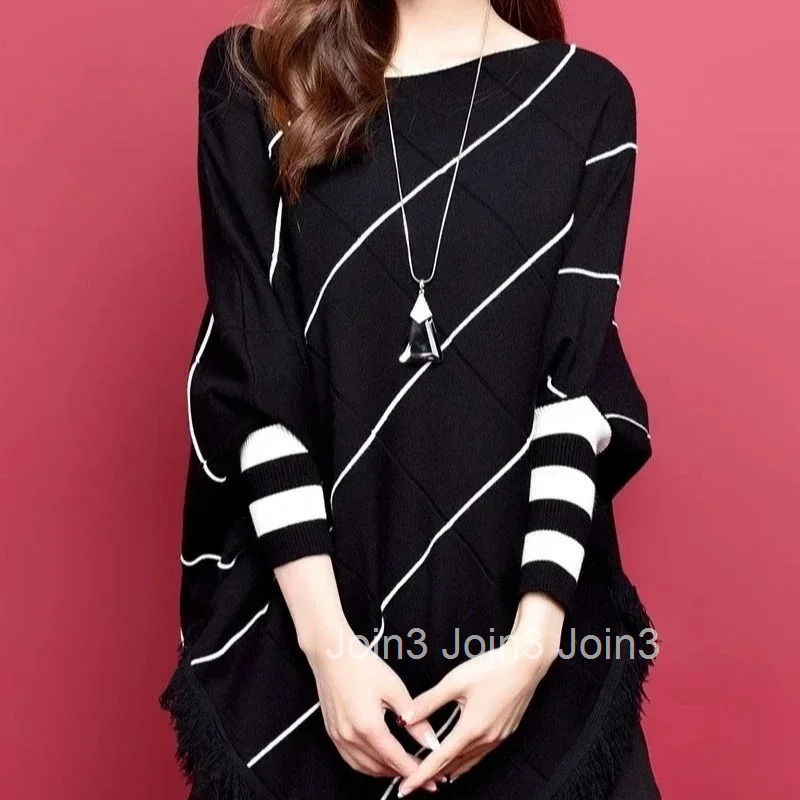 Womens Knit Sweater Autumn Long Sleeve Ladies Pullovers Winter 2025 Casual Attractive Warm Jumper Elegant Trend New Knitwear