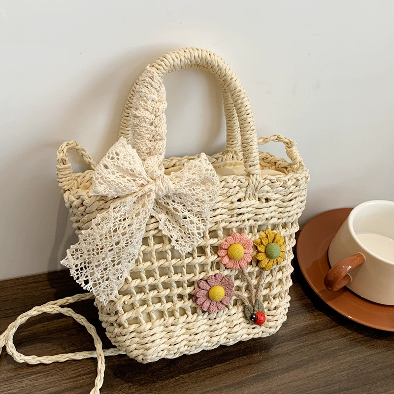 Free Delivery Designer Imitation Rattan Woven Bag, Fashionable And High-end Women's Backpack, Retro-style Luxury Bag, Printed Shoulder Bag For Wo